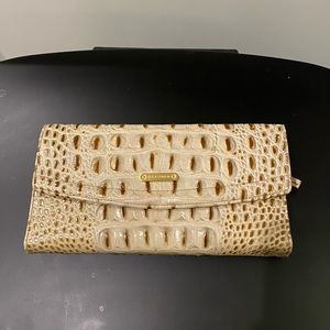 Brahmin leather cream wallet